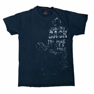 Johnny Cash Shirt Small The Man Comes Around Zion Rootswear T-Shirt